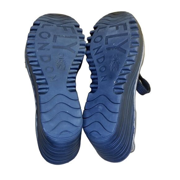 Fly London Ylva Wedge Women's Size 38 Metallic Lace Up Open Toe Platform - Picture 5 of 6